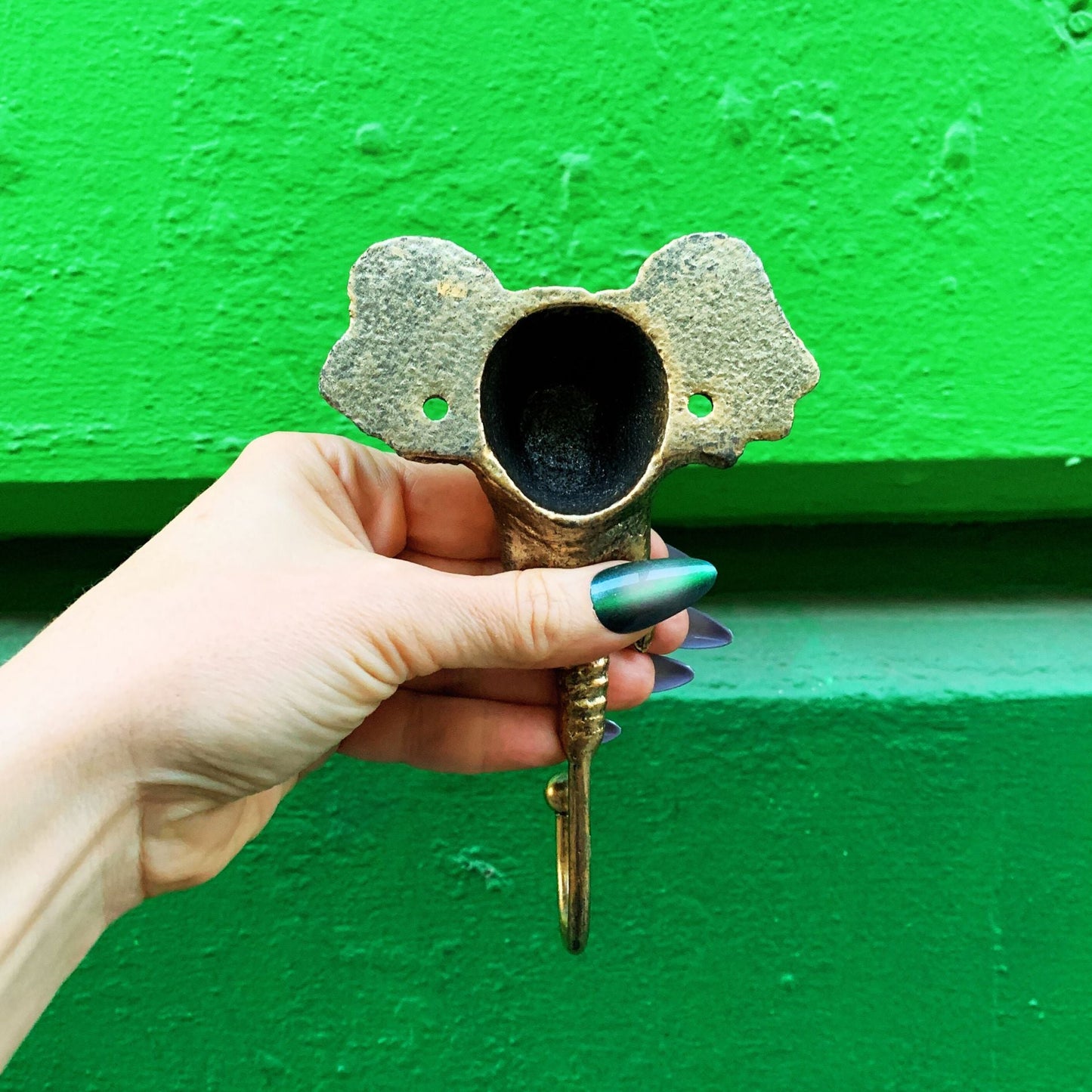 Gold Metal Elephant Hook | Wall Mounted Decorative Hook