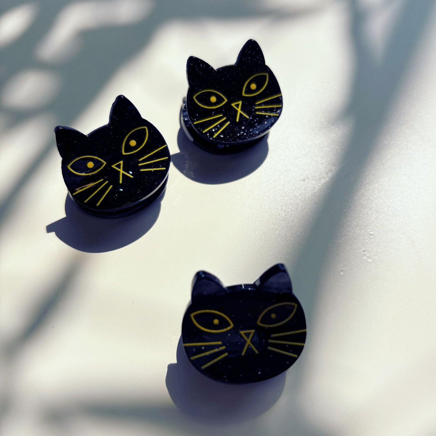 Set of 3 Velvet Claws Mini Black Cat Hair Claws | Hair Claw Clip in Giftable Pouch