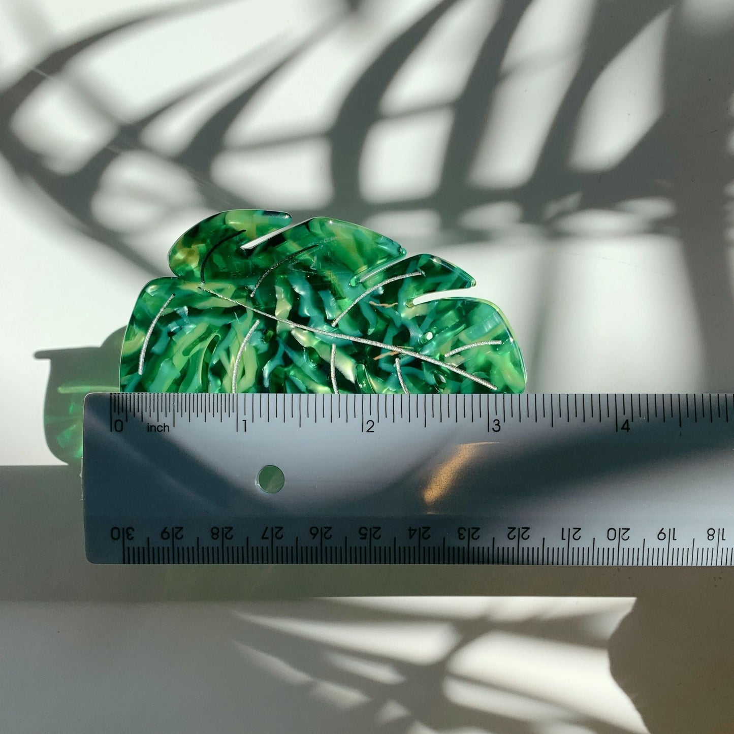 Monstera Leaf Hair Claw | Claw Clip in Velvet Travel Bag