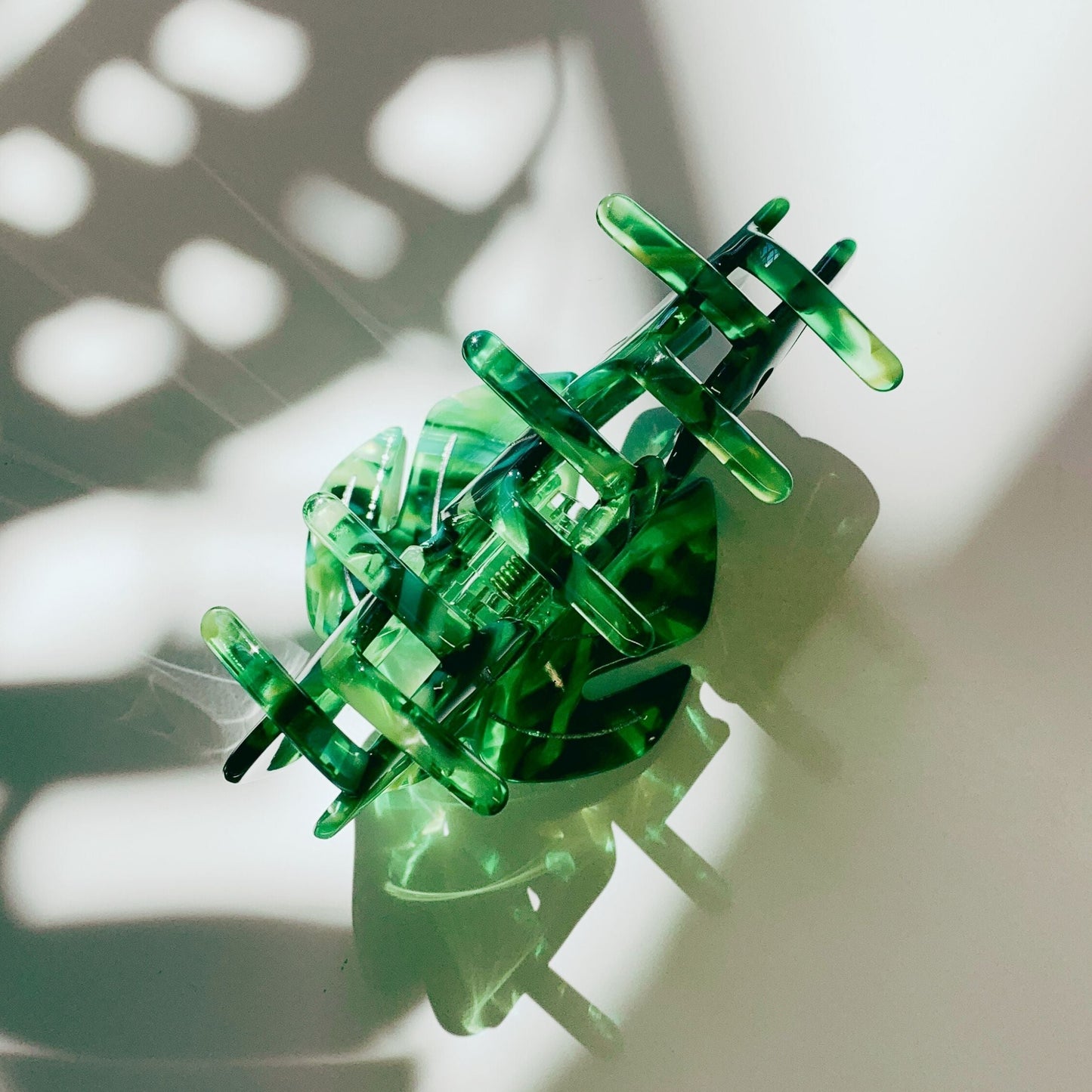 Monstera Leaf Hair Claw | Claw Clip in Velvet Travel Bag