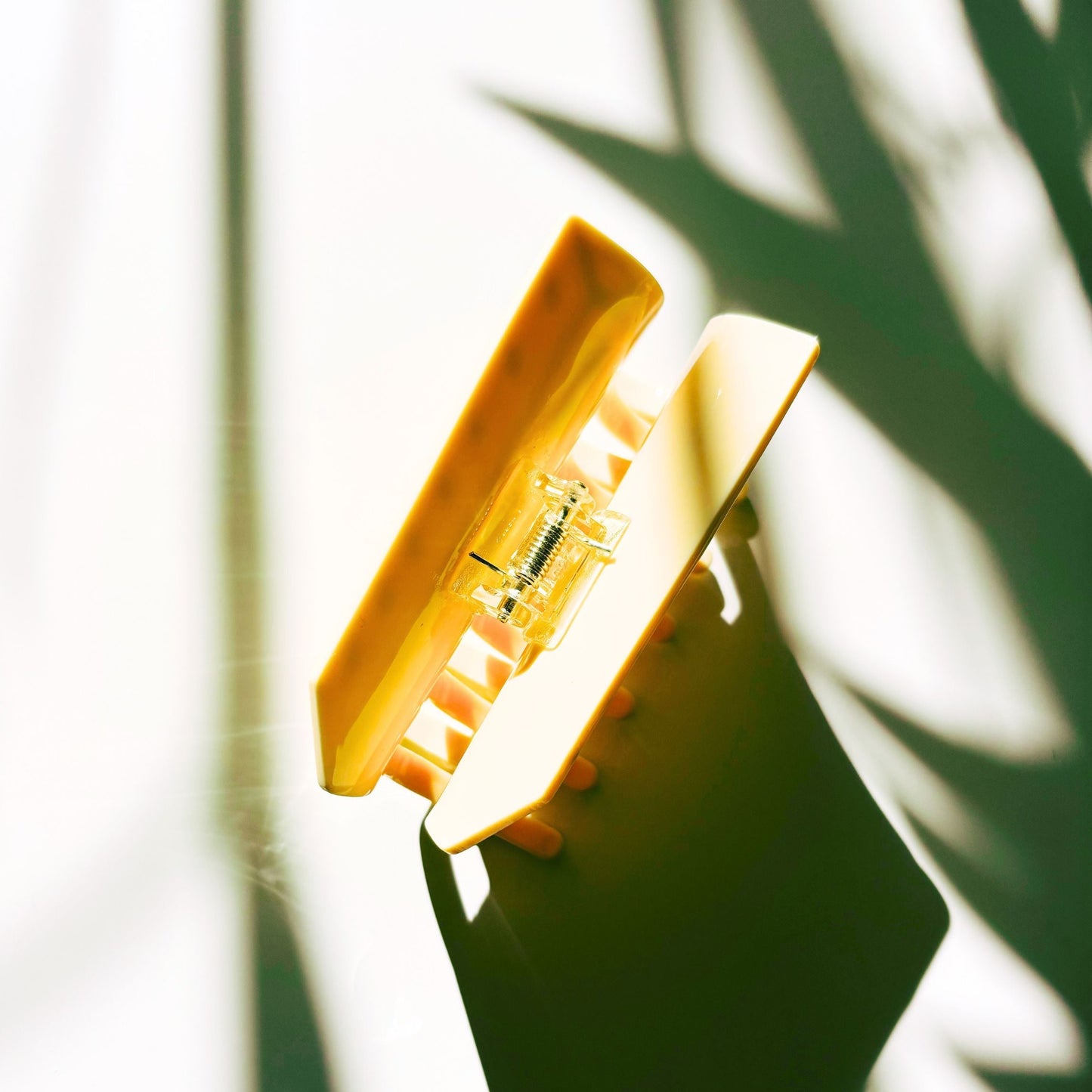 Stick of Salted Butter Hair Claw | Yellow Claw Clip in Velvet Travel Bag