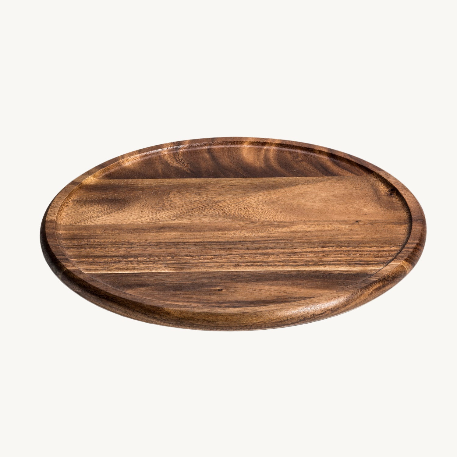 Wooden tray on a white background